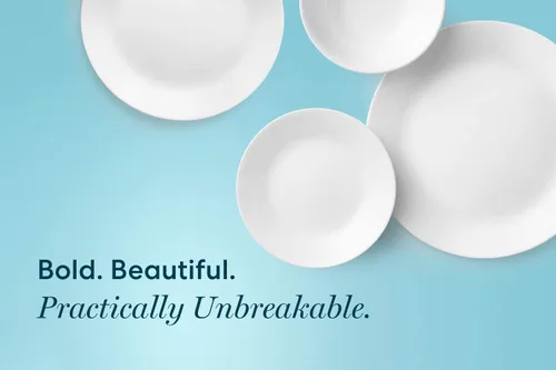 Miniatura 3 de Corelle Platos de Pan Resistentes a las Astillas, 8 Piezas, Sand Sketch