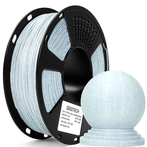 Miniatura 48 de GEEETECH Filamento PLA de color dorado sedoso de 0.069 libras, filamento de seda brillante para impresora 3D, carrete de 2.2 libras, precisión