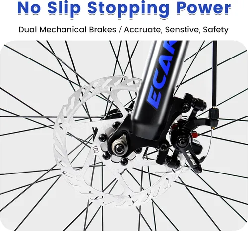 Miniatura 7 de 26 27.5 inch Mountain Bike Full Suspension, 21-Speed Steel Frame for Men & Women, Mechanical Disc Brakes Mens Mountain Bike, Outdoor Cycling