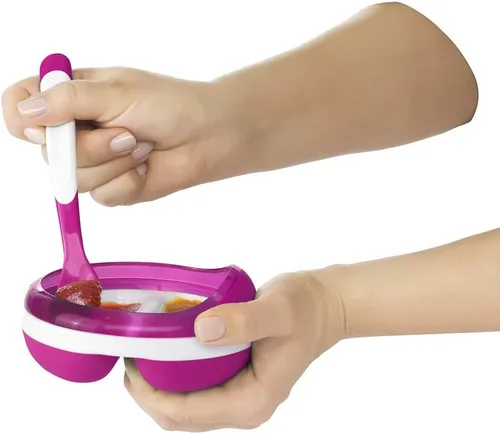 Miniatura 13 de OXO Tot Cuchara de alimentación infantil, paquete múltiple Verde azulado/azul marino/rosa