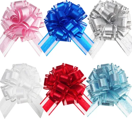Miniatura 12 de 6 lazos para envolver lazos para cestas de boda, lazos para envolver regalos, lazos de regalo de 6 pulgadas de diámetro, cestas de regalo, fiesta