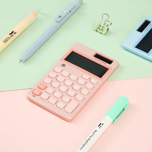 Miniatura 7 de Mr. Pen - Calculadora solar de función estándar, 12 dígitos, rosa claro, tamaño de bolsillo