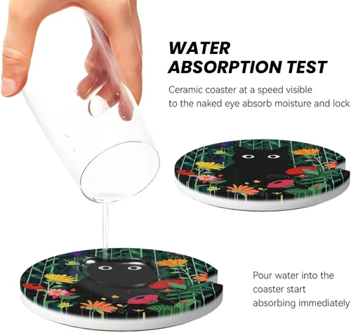 Miniatura 3 de ABLESKY Posavasos de automóvil para portavasos de automóvil, paquete de 2 posavasos absorbentes antideslizantes para automóvil, 2.56 pulgadas