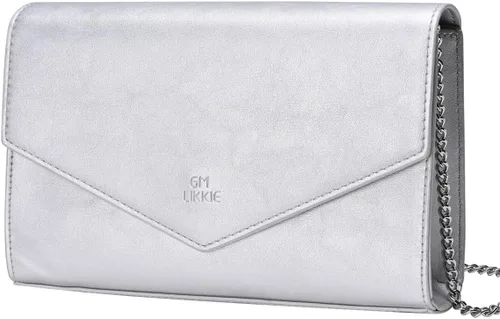 Miniatura 7 de Bolso de mano GM LIKKIE para mujer, bolso tipo sobre de noche, bolso cruzado con solapa de piel sintética PU para el hombro