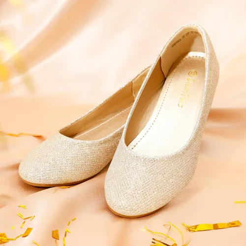 Miniatura 5 de DREAM PAIRS Zapatos de vestir para niñas, zapatos planos de bailarina para bodafiesta