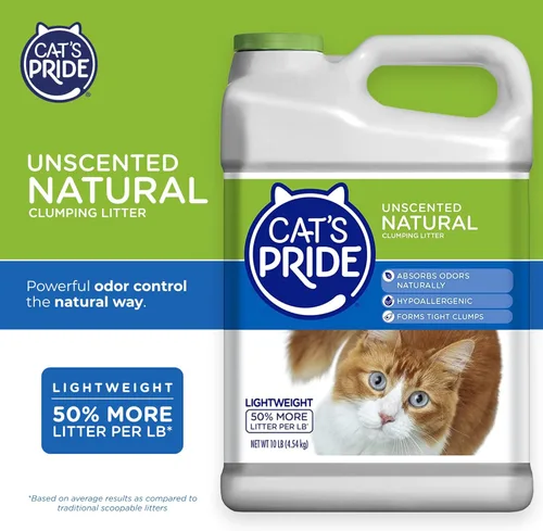 Miniatura 2 de Cat's Pride Arena aglutinante ligera: natural - Potente control de olores - Sin perfume, 10 libras Natural sin perfume