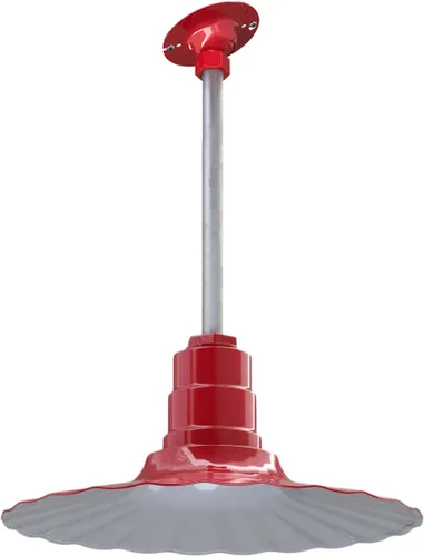Miniatura 46 de Steel Lighting Co. Colgante Eagle Rock Lámpara montada en el techo Onda radial de 16 pulgadas vástago de 12 pulgadas Acero resistente