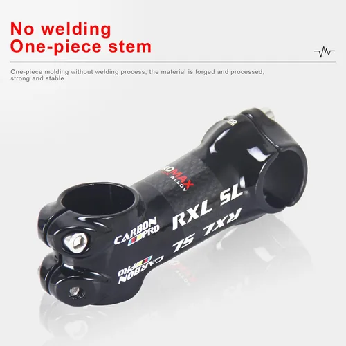 Miniatura 2 de RXL SL 25.4 vástago de fibra de carbono vástago 6° vástago MTB vástago de bicicleta de montaña vástago grado 6 para bicicleta de carretera MTB Negro