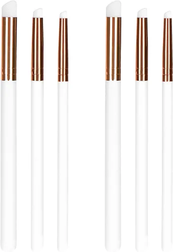 Miniatura 11 de UNIMEIX Mini pinceles de mezcla para hacer tarjetas, juego de pintura en miniatura seca para fondo, pinceles de pintura para mezclar pequeños Blanco