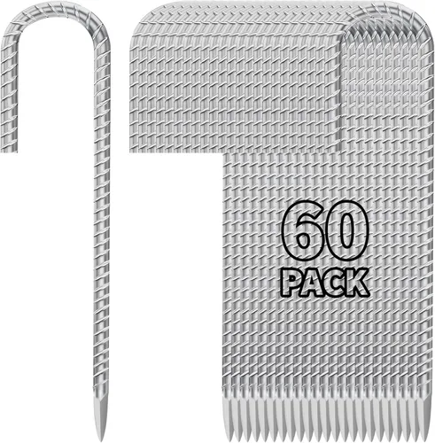 Miniatura 9 de Besitu - Estacas de refuerzo de 16 pulgadas (paquete de 16), estacas de metal resistente para madera, hormigón, plantas de jardín, estacas de acero
