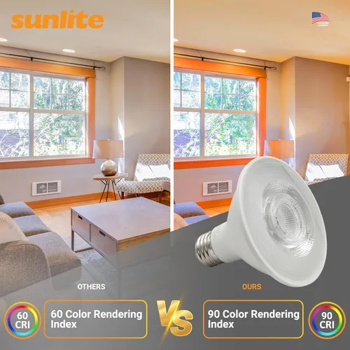 Miniatura 4 de Sunlite Foco Reflector PAR30 LED, Foco, 9W (equivalente a 75W), 750 Lm, Base E26 Media, CRI 90, Atenuable, Uso en Iluminación de Riel Decorativa