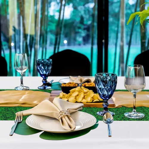 Miniatura 5 de Remagr 3 piezas de plástico para mesa de golf, camino de mesa de césped, fútbol, deportes, mantel desechable para baby shower, mesa de cumpleaños
