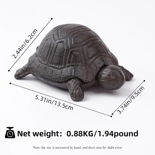 Miniatura 2 de Notakia Ocultador de llaves de tortuga de hierro fundido para decoración de jardín, ocultar un llavero para llaves, joyas y baratijas, caja