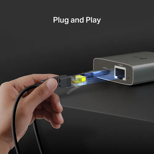 Miniatura 5 de TP-Link Divisor Ethernet 1 a 2, 1000 Mbps de alta velocidad de doble puerto divisor de Internet, compatible con Cat8/7/6/5e/5, cables USB-C
