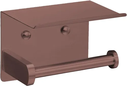 Miniatura 9 de VAEHOLD Soporte de papel higiénico autoadhesivo con estante para teléfono, soporte de rollo de papel higiénico montado en la pared de acero Blanco