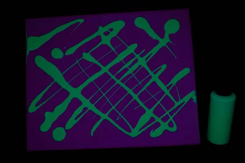 Miniatura 10 de DirectGlow - Pintura fluorescente reactiva para fiestas de témpera ultravioleta (surtido de 6 colores, botellas de 2 onzas)