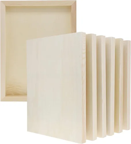 Miniatura 10 de Bright Creations Art Supplies - Paneles de madera para pintar, 10 x 10 pulgadas, 0.83 pulgadas de profundidad de cuna, sin terminar, paquete de 6