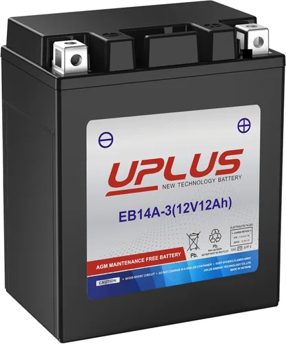 UPLUS YTX14AHL-BS Batería para Motocicleta, EB14A-3 12V 12Ah Baterías SLA sin mantenimiento para scooter ATV Batería AGM, repuesto para PTX14AHL-BS,