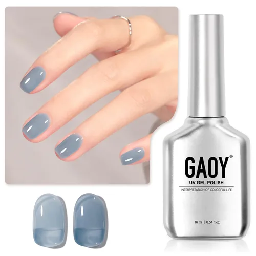 Miniatura 11 de GAOY Esmalte de uñas de gel color lila nude, 16ml, esmalte de gel neutro traslúcido que se quita con remojo, curado con luz UV para arte de uñas