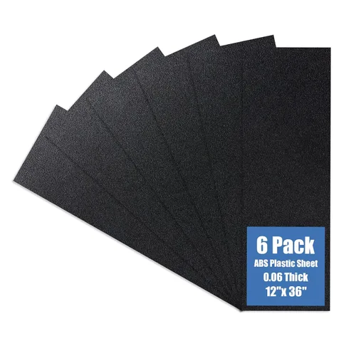 Miniatura 18 de Kinlink - Lámina de plástico ABS negra de 8" x 12" x 0.04" flexible, moldeable, con alta resistencia al impacto y alta resistencia a la tracción