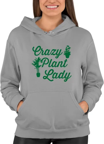 Miniatura 3 de Go All Out Crazy Plant Lady - Sudadera con capucha divertida para hombre y mujer