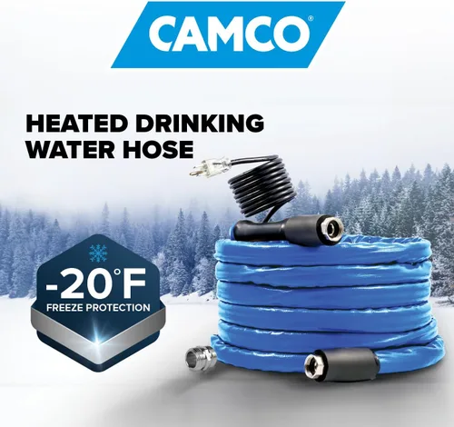 Miniatura 2 de Camco Manguera de agua calentada de 50 pies para RV — Previene la congelación hasta -20° — Certificada para agua potable y sin plomo — Ideal