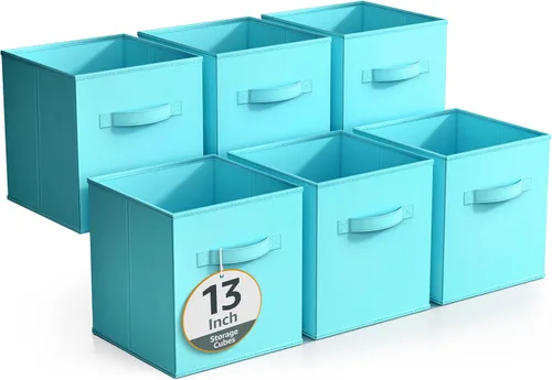 Miniatura 47 de Sorbus - Contenedores de almacenamiento de 11 pulgadas, cestas plegables de tela para organizar despensa, armario, estante, caja de juguetes, cubo