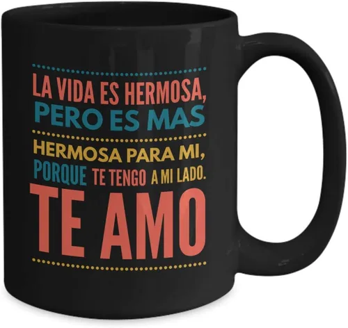 Miniatura 2 de Taza de Café Te Amo Vaso, taza de café divertidas, tazas personalizadas, taza de café inspiradoras, taza con mensajes positivos.
