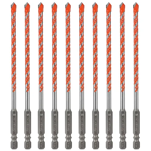 Miniatura 7 de Brocas de carburo de hormigón con vástago hexagonal para mampostería, cemento, azulejos, juego de brocas