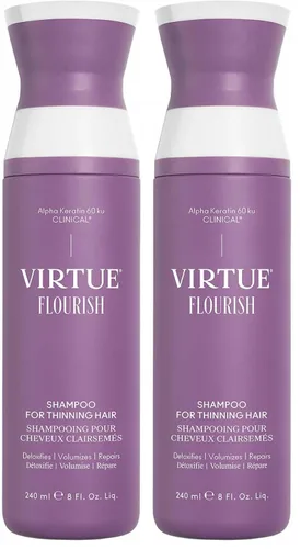 Miniatura 12 de VIRTUE Flourish Champú sin sulfato para cabello fino, Producto para el crecimiento y volumen del cabello, Desintoxica y repara, Seguro