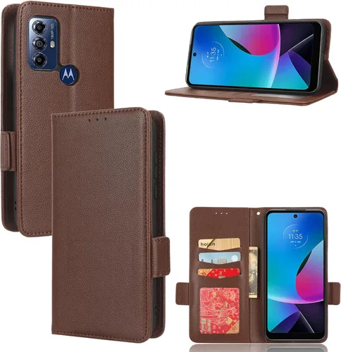 Miniatura 232 de Funda de piel sintética compatible con Motorola Moto E22 4G, funda de piel sintética compatible con Motorola Moto E22i 4G, color negro