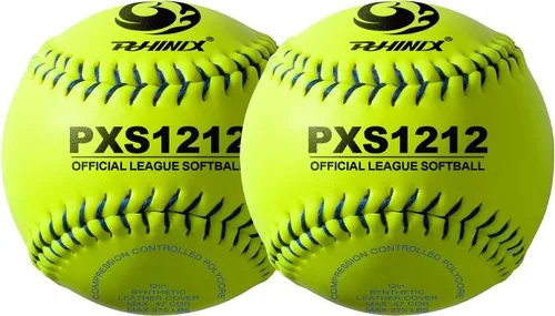 Miniatura 4 de PHINIX Practica softbol de lanzamiento rápido Tamaño y peso oficiales, calidad profesional, opciones de 11 y 12 pulgadas (COR .47 / Comp.375)