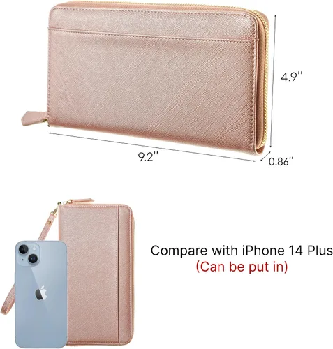 Miniatura 4 de Organizador de documentos de viaje - Funda RFID para pasaporte, cartera con soporte para la familia