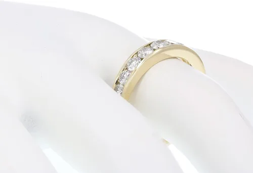 Miniatura 5 de VIR JEWELS Anillo de boda de diamante blanco de 1 cttw a 2 quilates para mujer, juego de canales de oro de 14 quilates, tamaño 4.5-10