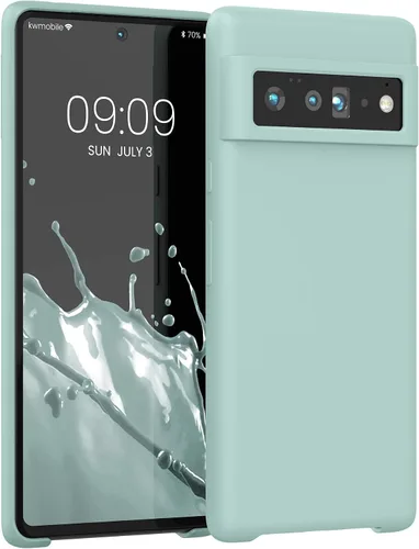Miniatura 463 de kwmobile Funda Compatible con Google Pixel 6 Pro - Funda de teléfono de silicona TPU con acabado suave - Azul Arrecife