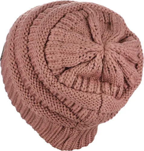 Miniatura 614 de C.C Trendy Warm Chunky Soft Stretch Cable Knit Beanie