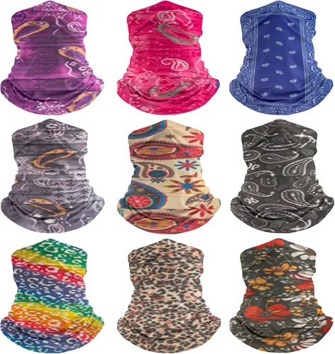 Miniatura 9 de 9 pañuelos para el cuello para mujer, pasamontañas, tubo, máscara facial UV, diadema, para hombre, para esquí, refrescante, paquete de envoltura