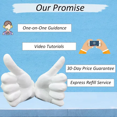 Miniatura 3 de Kit de fundición a mano para parejas y recuerdos, kit de molde de mano para parejas para actividades navideñas, kits de moldeo para adultos, niños