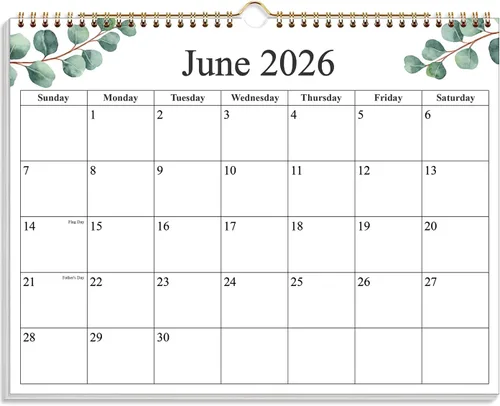 Miniatura 12 de Calendario pequeño de pared 2026 – Mini calendario 2026-2027 de enero de 2026 a junio de 2027, calendario pequeño de 18 meses con papel premium, 6 x