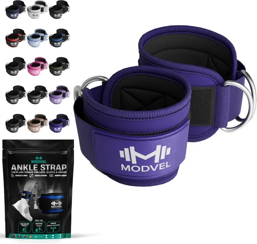 Miniatura 15 de Modvel Gym Ankle Strap for Cable Machines – Glute & Leg Kickback Ankle Straps for Gym Workouts – Adjustable, Padded Support for Strength Training