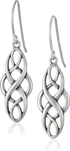 Miniatura 8 de Amazon Essentials Aretes colgantes de plata de ley con nudo celta oxidado (anteriormente colección Amazon)
