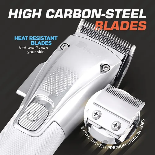 Miniatura 6 de Fagaci Cortadora de pelo profesional para hombres con corte preciso, Turbo Power profesional peluquero cortadora inalámbrica, potente motor