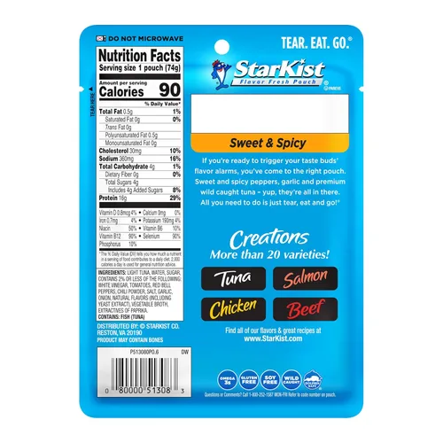 Miniatura 2 de StarKist Tuna Creations Ginger Sesame - Sabor de jengibre y sésamo para atún