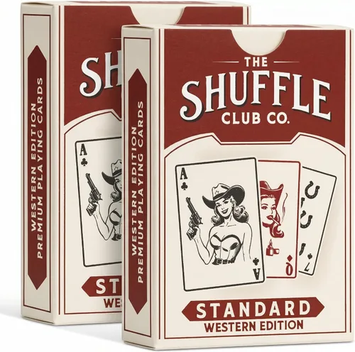Miniatura 12 de Naipes de golf (cubierta individual) – Baraja de golf vintage ilustrada a mano Lino italiano premium 310GSM Tarjetas de póquer Regalo
