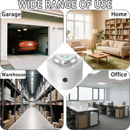 Miniatura 7 de Paquete de 2 repelentes de ratones, repelente ultrasónico de roedores para interiores, control de plagas de 360°, repelente de plagas