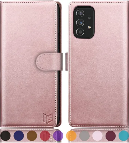 Miniatura 12 de SUANPOT Para Samsung Galaxy A52 4G & 5G Funda de cuero cartera con RFID titular de la tarjeta de crédito Flip Folio Book Phone Case Funda a prueba