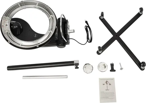 Miniatura 9 de Secador de pelo infrarrojo profesional orbiting de 1000 W - Secador de salón giratorio independiente con base giratoria giratoria, 3 funciones + 6
