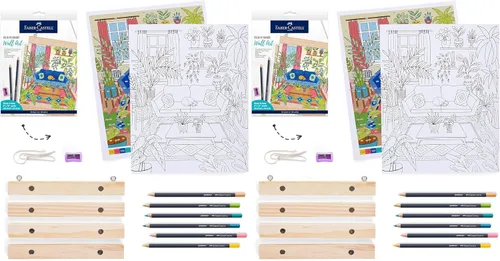 Miniatura 8 de Faber-Castell Arte de pared para colorear por números: You Got This - Artes y manualidades para adultos, regalos creativos para aliviar el estrés