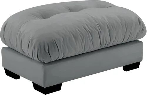 Miniatura 93 de Reposapiés Otomano Tapizado de Terciopelo con Cojín para Sofá Seccional Sofá 300 libras para Sala de Estar (Beige)