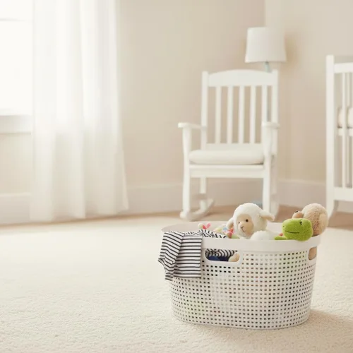 Miniatura 2 de Paquete de 4 cestas para la ropa sucia con mango recortado, cestas de plástico blanco, 40 L Dirty Clothes Storage Hamper